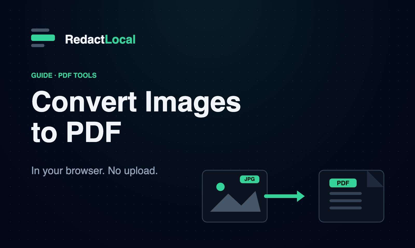 Several photos being combined into a single PDF inside the browser