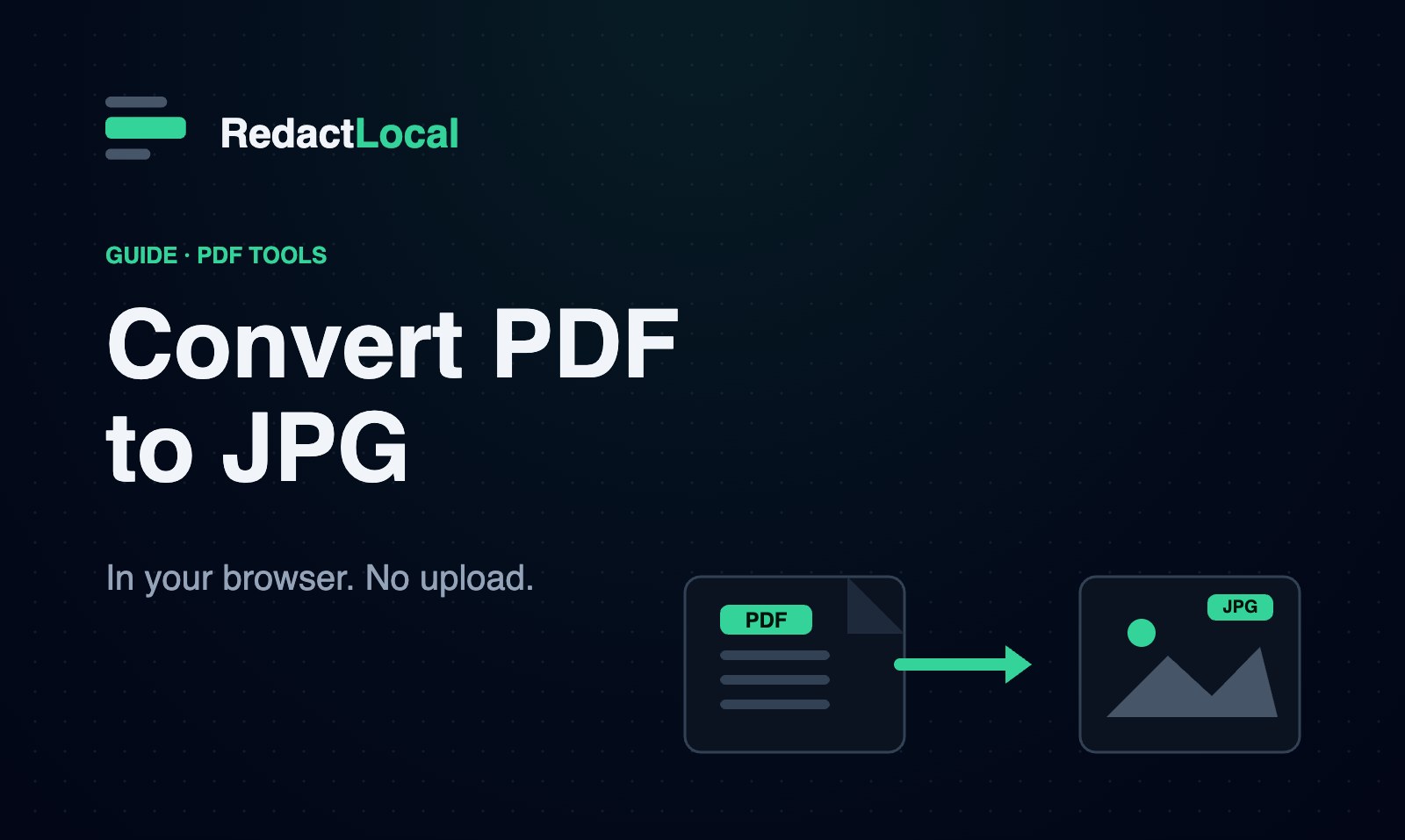 A PDF page being turned into a JPG image inside the browser