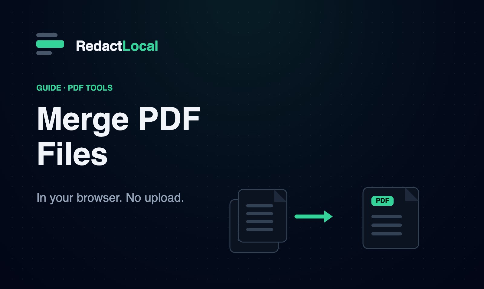 Several PDF files being combined into one document inside the browser