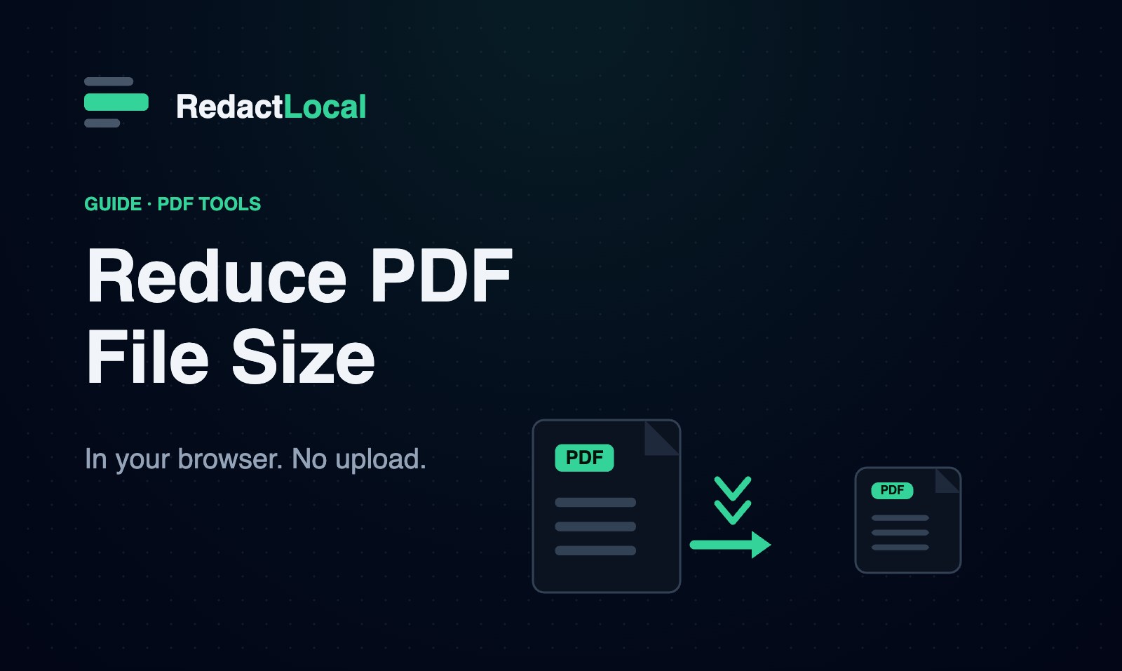 A large PDF being reduced in file size inside the browser