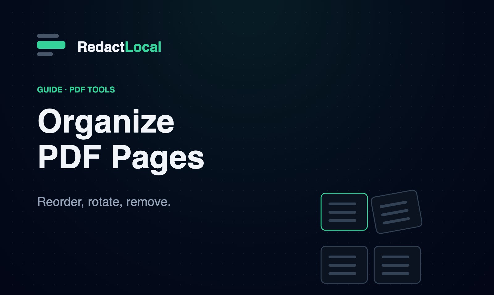 PDF pages being reordered, rotated and removed inside the browser
