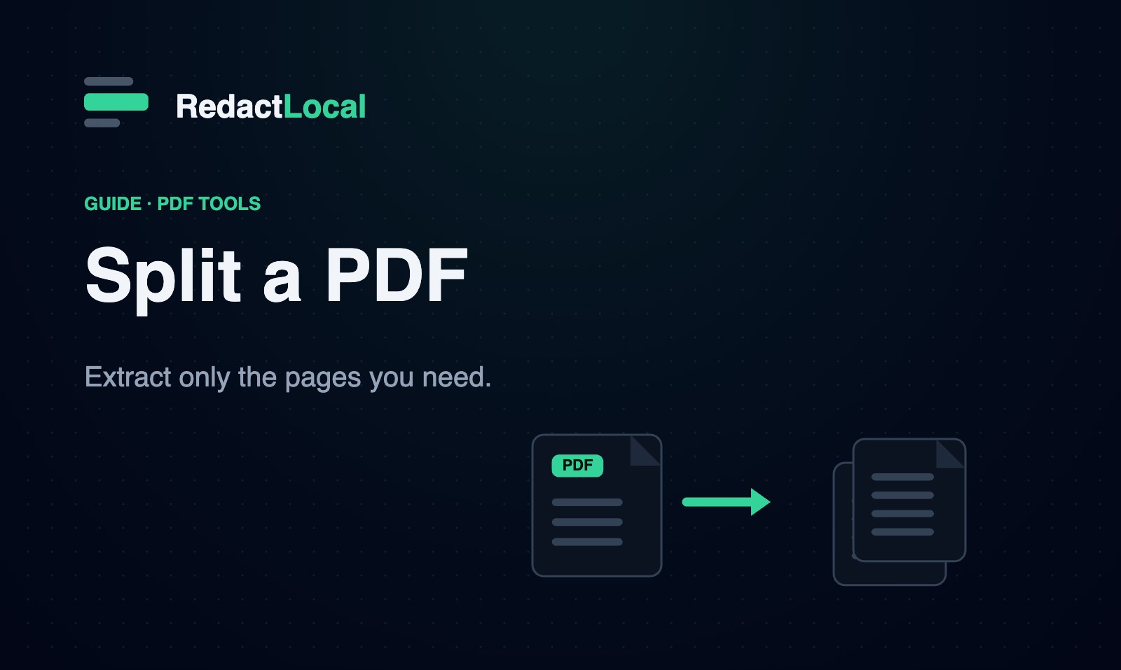 Selected pages being extracted from a PDF inside the browser